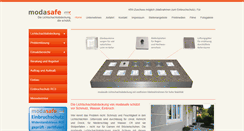 Desktop Screenshot of moda-safe.de